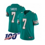 Youth Miami Dolphins #7 Jason Sanders Aqua Green Alternate Vapor Untouchable Limited Player 100th Season Football Jersey