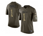 Youth Nike Miami Dolphins #1 Cody Parkey Limited Green Salute to Service NFL Jersey