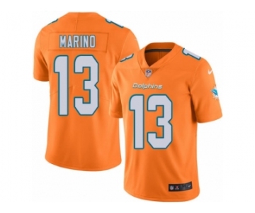 Youth Nike Miami Dolphins #13 Dan Marino Limited Orange Rush NFL Jersey