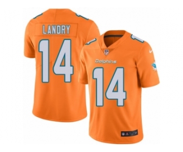 Youth Nike Miami Dolphins #14 Jarvis Landry Limited Orange Rush NFL Jersey