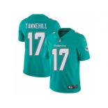 Youth Nike Miami Dolphins #17 Ryan Tannehill Vapor Untouchable Limited Aqua Green Team Color NFL Jersey