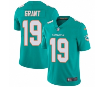 Youth Nike Miami Dolphins #19 Jakeem Grant Aqua Green Team Color Vapor Untouchable Limited Player NFL Jersey