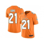 Youth Nike Miami Dolphins #21 Frank Gore Orange Stitched NFL Limited Rush Jersey