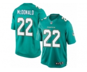 Youth Nike Miami Dolphins #22 T.J. McDonald Limited Aqua Green Team Color NFL Jersey