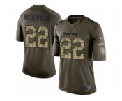 Youth Nike Miami Dolphins #22 T.J. McDonald Limited Green Salute to Service NFL Jersey