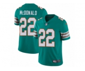 Youth Nike Miami Dolphins #22 T.J. McDonald Vapor Untouchable Limited Aqua Green Alternate NFL Jersey