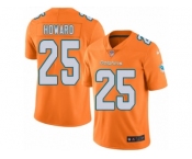 Youth Nike Miami Dolphins #25 Xavien Howard Limited Orange Rush NFL Jersey