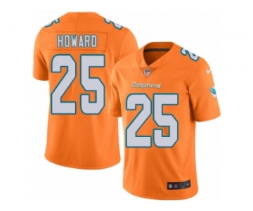 Youth Nike Miami Dolphins #25 Xavien Howard Limited Orange Rush NFL Jersey