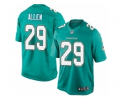 Youth Nike Miami Dolphins #29 Nate Allen Limited Aqua Green Team Color NFL Jersey