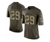 Youth Nike Miami Dolphins #29 Nate Allen Limited Green Salute to Service NFL Jersey