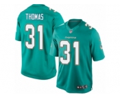 Youth Nike Miami Dolphins #31 Michael Thomas Limited Aqua Green Team Color NFL Jersey