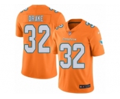 Youth Nike Miami Dolphins #32 Kenyan Drake Limited Orange Rush NFL Jersey