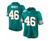 Youth Nike Miami Dolphins #46 Neville Hewitt Limited Aqua Green Alternate NFL Jersey