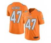 Youth Nike Miami Dolphins #47 Kiko Alonso Limited Orange Rush NFL Jersey