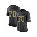 Youth Nike Miami Dolphins #70 Ja'Wuan James Limited Black 2016 Salute to Service NFL Jersey