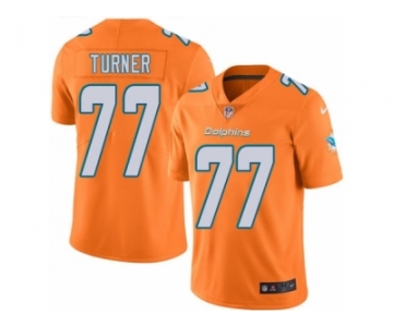 Youth Nike Miami Dolphins #77 Billy Turner Limited Orange Rush NFL Jersey