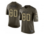 Youth Nike Miami Dolphins #80 Anthony Fasano Limited Green Salute to Service NFL Jersey