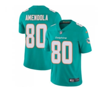 Youth Nike Miami Dolphins #80 Danny Amendola Aqua Green Team Color Stitched NFL Vapor Untouchable Limited Jersey