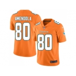 Youth Nike Miami Dolphins #80 Danny Amendola Orange Stitched NFL Limited Rush Jersey