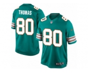 Youth Nike Miami Dolphins #80 Julius Thomas Limited Aqua Green Alternate NFL Jersey