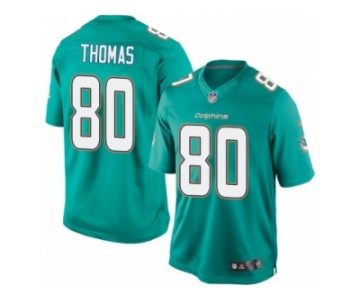 Youth Nike Miami Dolphins #80 Julius Thomas Limited Aqua Green Team Color NFL Jersey