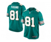 Youth Nike Miami Dolphins #81 Anthony Fasano Limited Aqua Green Alternate NFL Jersey