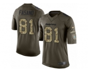 Youth Nike Miami Dolphins #81 Anthony Fasano Limited Green Salute to Service NFL Jersey