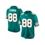 Youth Nike Miami Dolphins #88 Leonte Carroo Limited Aqua Green Alternate NFL Jersey