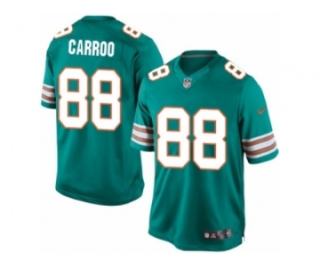 Youth Nike Miami Dolphins #88 Leonte Carroo Limited Aqua Green Alternate NFL Jersey