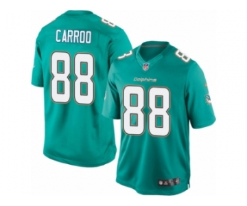 Youth Nike Miami Dolphins #88 Leonte Carroo Limited Aqua Green Team Color NFL Jersey