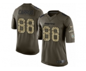 Youth Nike Miami Dolphins #88 Leonte Carroo Limited Green Salute to Service NFL Jersey