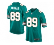 Youth Nike Miami Dolphins #89 Julius Thomas Game Aqua Green Alternate NFL Jersey