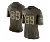 Youth Nike Miami Dolphins #89 Julius Thomas Limited Green Salute to Service NFL Jersey