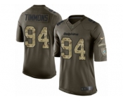 Youth Nike Miami Dolphins #94 Lawrence Timmons Limited Green Salute to Service NFL Jersey