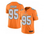 Youth Nike Miami Dolphins #95 Dion Jordan Limited Orange Rush NFL Jersey