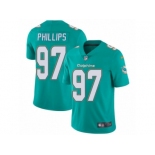 Youth Nike Miami Dolphins #97 Jordan Phillips Vapor Untouchable Limited Aqua Green Team Color NFL Jersey