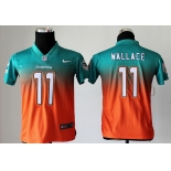 nike youth nfl jerseys miami dolphins #11 wallace green-orange[nike drift fashion][second version]