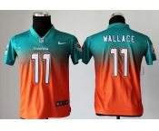 nike youth nfl jerseys miami dolphins #11 wallace green-orange[nike drift fashion][second version]