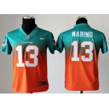 nike youth nfl jerseys miami dolphins #13 marino green-orange[nike drift fashion][second version]