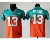 nike youth nfl jerseys miami dolphins #13 marino green-orange[nike drift fashion][second version]