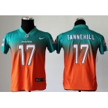 nike youth nfl jerseys miami dolphins #17 ryan tannehill green-orange[nike drift fashion][second version]