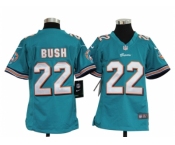 nike youth nfl jerseys miami dolphins #22 bush green[nike]