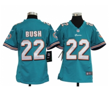 nike youth nfl jerseys miami dolphins #22 bush green[nike]