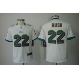 nike youth nfl jerseys miami dolphins #22 bush white[nike limited]