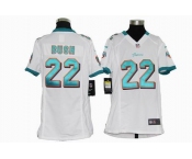 nike youth nfl jerseys miami dolphins #22 bush white[nike]