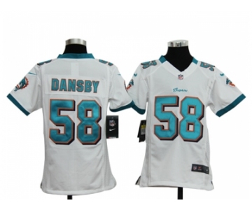 nike youth nfl jerseys miami dolphins #58 dansby white[nike]