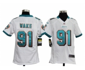 nike youth nfl jerseys miami dolphins #91 wake white[nike]