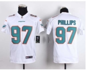 nike youth nfl jerseys miami dolphins #97 phillips white[nike]