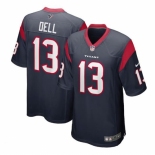 Men Houston Texans #13 Tank Dell Navy Stitched Game Jersey