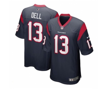 Men Houston Texans #13 Tank Dell Navy Stitched Game Jersey